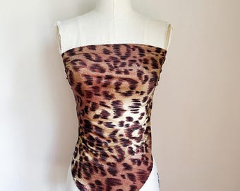 Vintage 1980s Animal Print Triangle Scarf