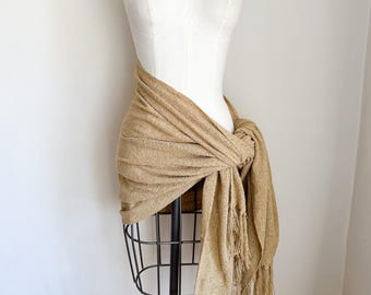 Vintage 1990s Beige Woven Wrap