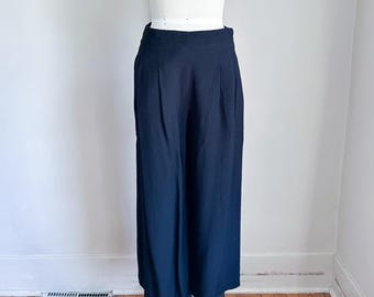 Vintage 2000s Wide Leg Cropped Pants / 27" waist