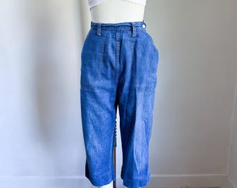 Vintage 1950s Denim Peddle Pusher / XS