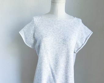 Vintage NWOT Gray Cutoff Sweatshirt Top / M
