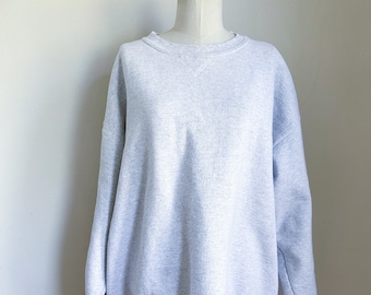 Vintage 1990s Extra Heavy Light Gray Sweatshirt /
