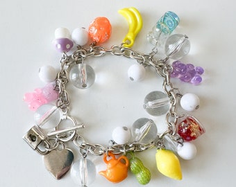 Handmade Charm Bracelet made with vintage bracelet & charms