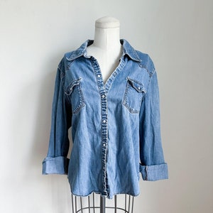 90s Gap Denim Shirt - Etsy