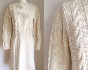chunky cable knit dress