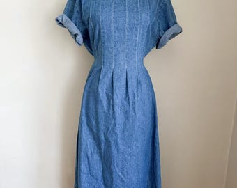 Vestido vaquero vintage de los años 90 / L