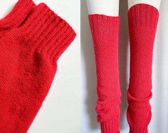 50% OFF...last call // Vintage Cherry Red Leg Warmers