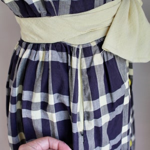 Vintage 1950s Pat Premo Checker Cotton Dress / XXS 22 waist image 6