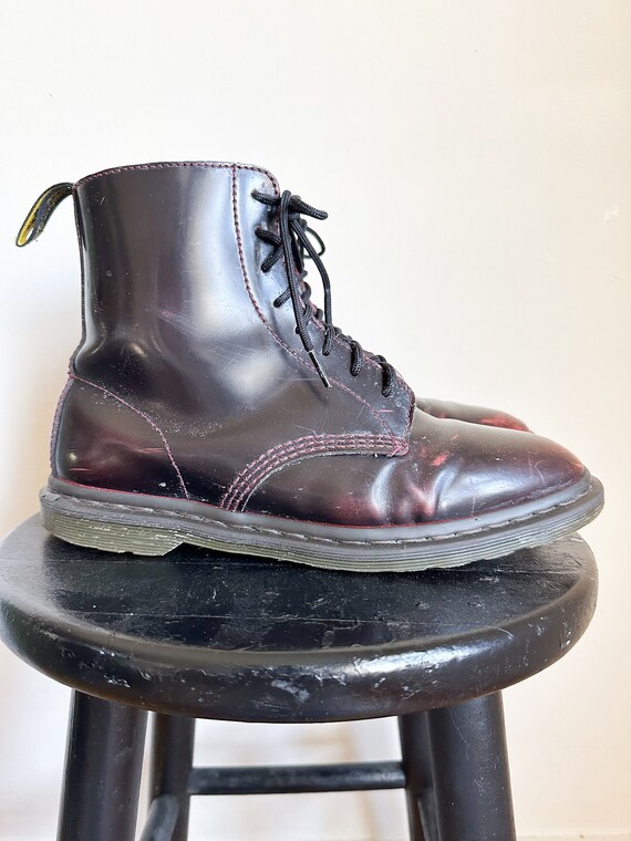 Vintage 1990s Rub Off Oxblood Red Boots / men's si