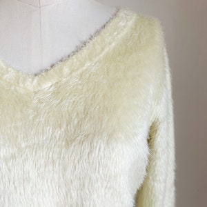 Vintage 1990s Free People Polar Bear Fuzzy Sweater / S image 3