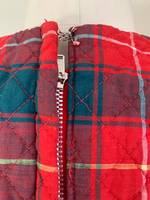 50% OFF...last call // Vintage 1960s Plaid Quilte… - image 8