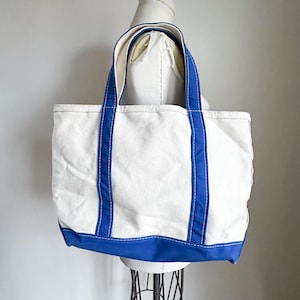 Vintage 1980s Blue and White Boat and Tote Bag