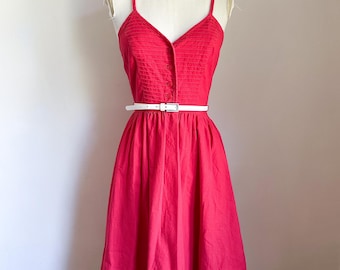 Vintage 1980s Red Avon Sundress / XS