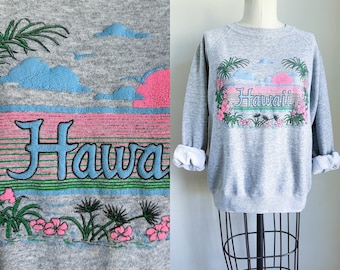 Vintage 1980s Hawaii Souvenir Sweatshirt / M