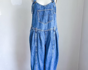 Vintage 1980s Denim Overalls / M-L