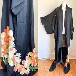 Vintage Deadstock Wedding Kimono - Mum Kiku Floral