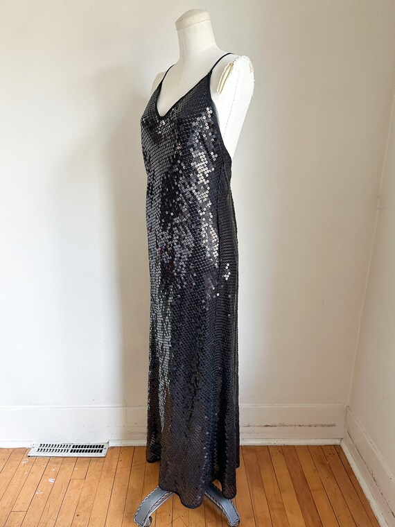 Vintage 2000s sequin black layering top