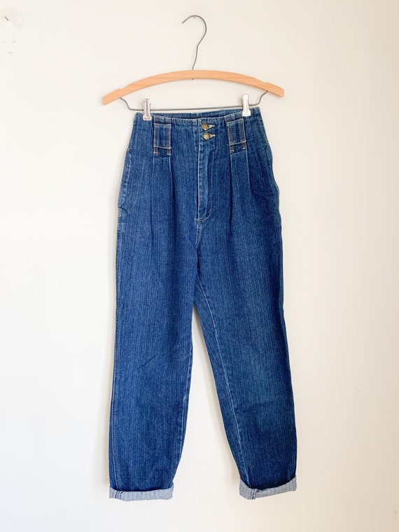 Vintage 1980s Brandon High Waisted Jeans / 23" wa… - image 2