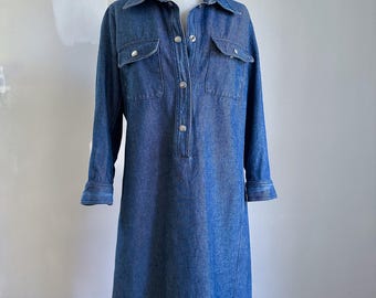 Vintage 1990s Michael Kors Denim Dress / XS-S