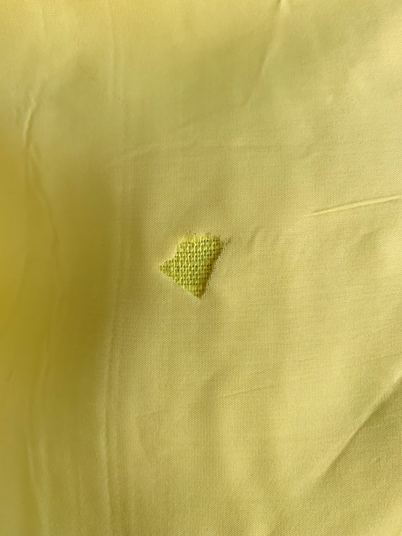 Vintage 1960s Irish Linen Lemon Yellow Shift Dres… - image 6