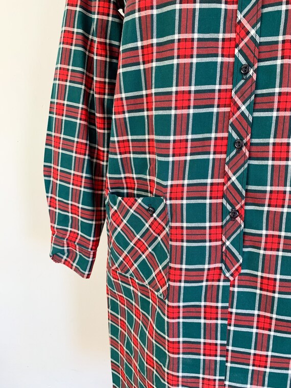 Vintage 1960s Cos Cob Plaid Shirt Dress / M - image 4