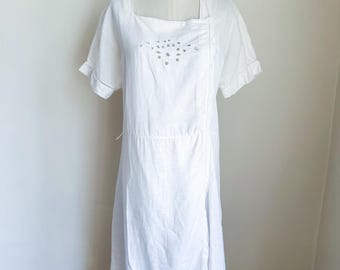 Vintage / Antique Linen Day Dress / M