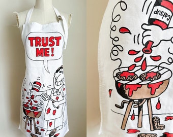 Vintage 1980s Humor Grilling BBQ Apron