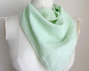 Bufanda vintage verde menta de los años 70
