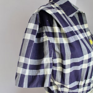 Vintage 1950s Pat Premo Checker Cotton Dress / XXS 22 waist image 5