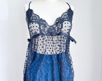 Vintage 1980s Black Lace Cami / M