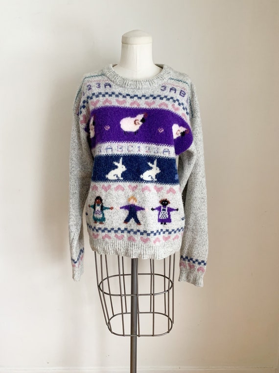 Vintage 80s sweater novelty Gem