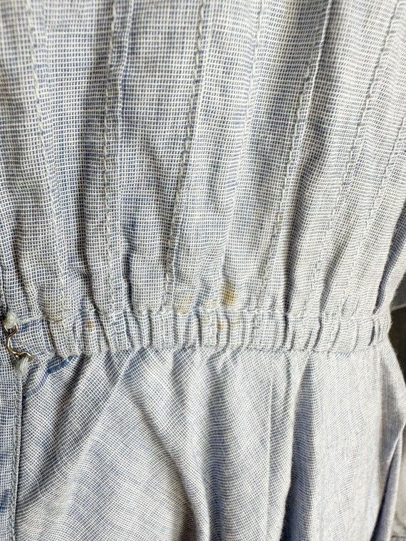 Vintage 1980s Chambray Shirt Dress / M - image 9