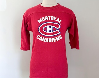 Vintage Hockey Jersey / Montreal Canadiens Tee / youth 14-16 / XS