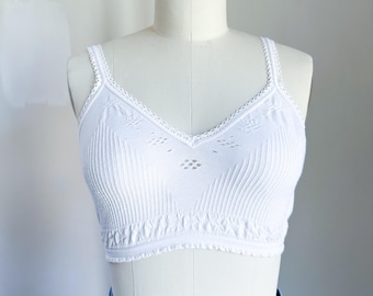 Vintage White Bralette / size S