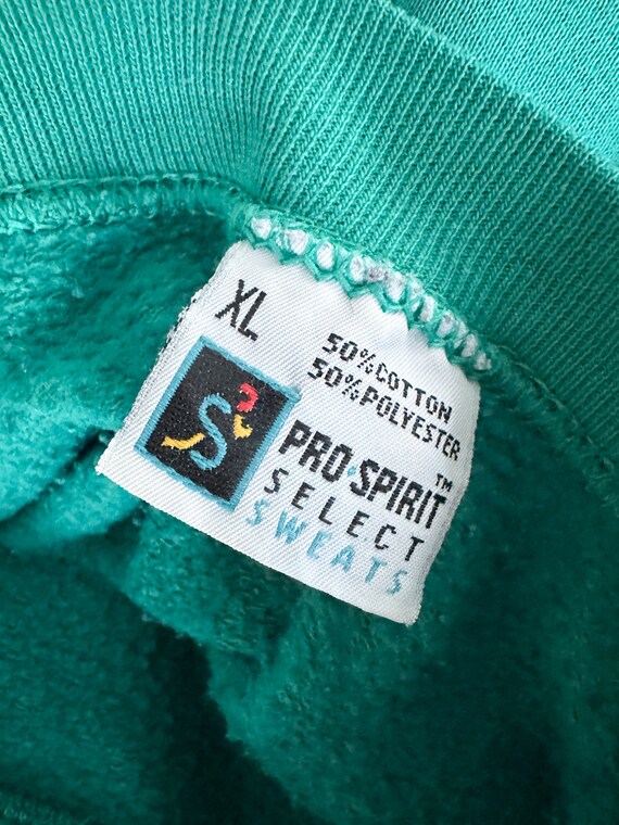 Vintage 1990s Teal Sweatshirt / XL - image 5