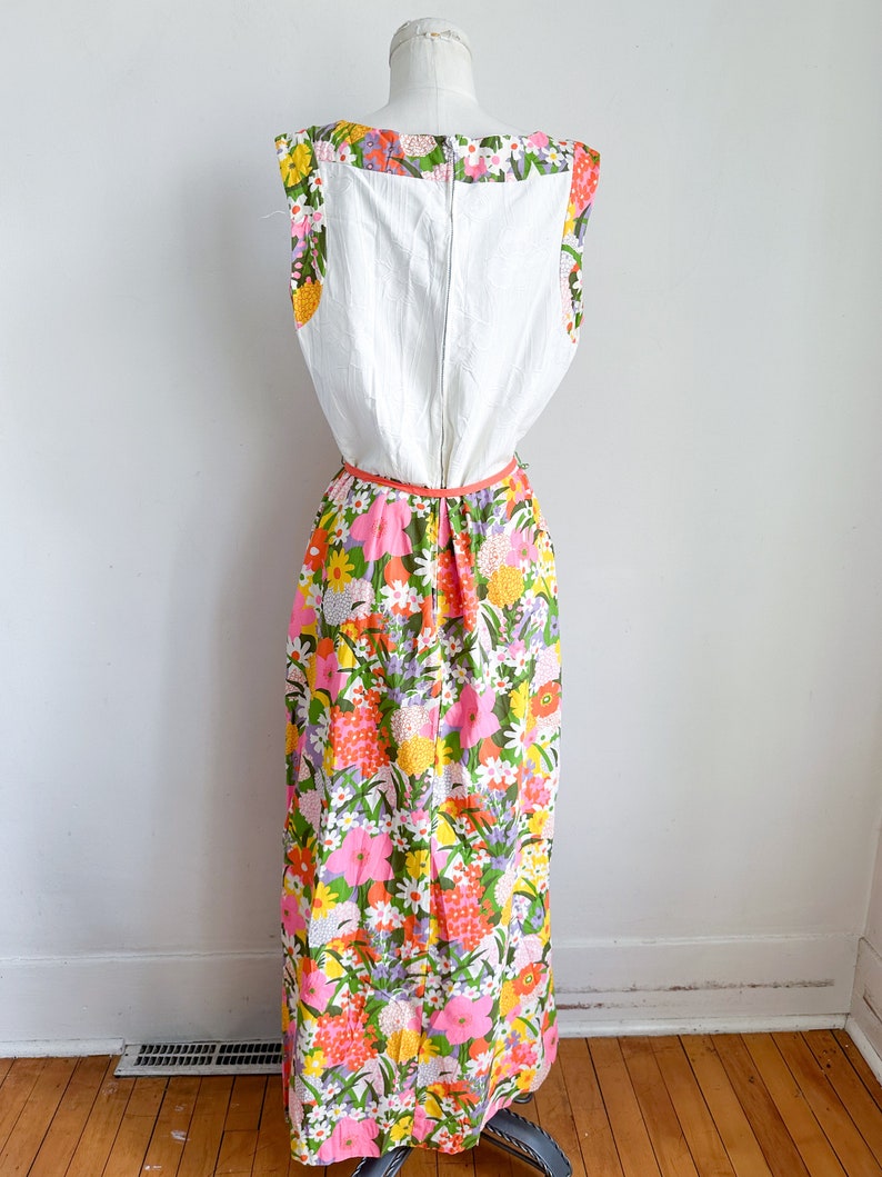 Vintage 1960s Floral Maxi Dress / M image 7