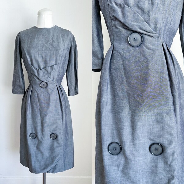 Steel Grey Dress Etsy