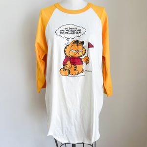 Vintage 1970s Garfield Baseball Tee / XL