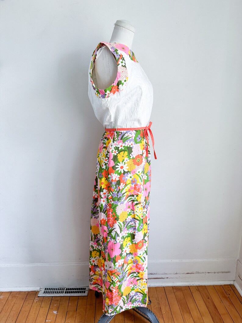 Vintage 1960s Floral Maxi Dress / M image 6