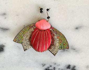 Vintage Handmade Moth Brooch