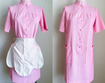 Vintage 1960-70s Waitress Uniform Dress / size M