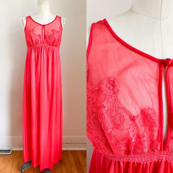 Chemise de nuit rouge transparente online