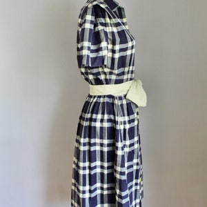 Vintage 1950s Pat Premo Checker Cotton Dress / XXS 22 waist image 7