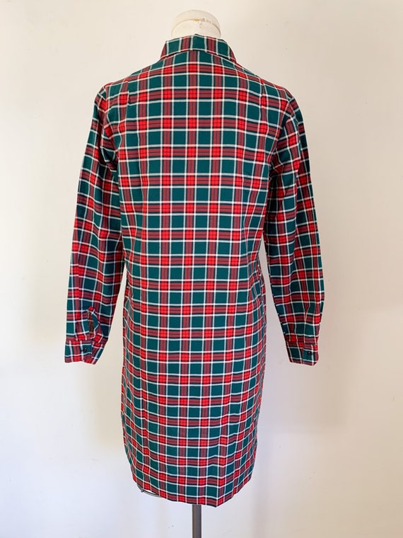 Vintage 1960s Cos Cob Plaid Shirt Dress / M - image 6