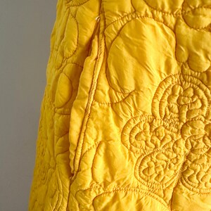 Vintage 1960s Marigold Quilted Silk Blend Dress / XS image 6