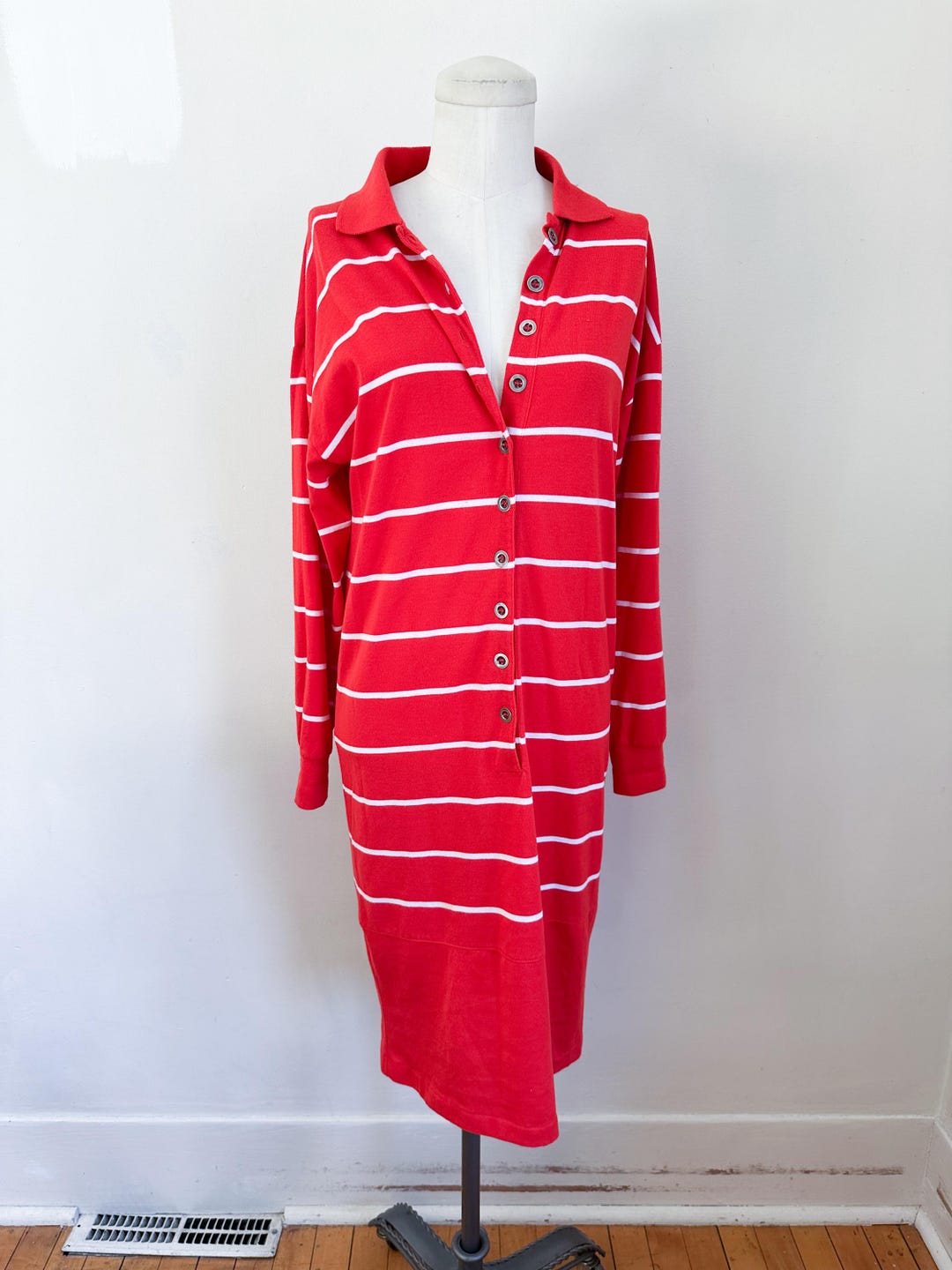 90s polo dress 90s Ribbed Polo Dress