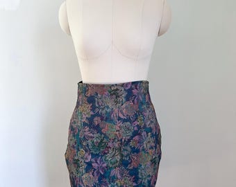 Vintage 1990s Made In Italy Tapestry Skirt / M