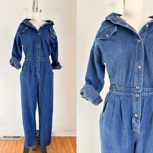 Vintage 1980er Jahre Denim Jumpsuit / Overall / Overall / S-M