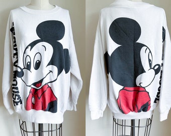 Vintage 1980s Mickey Mouse Mockneck Sweatshirt / L-XL