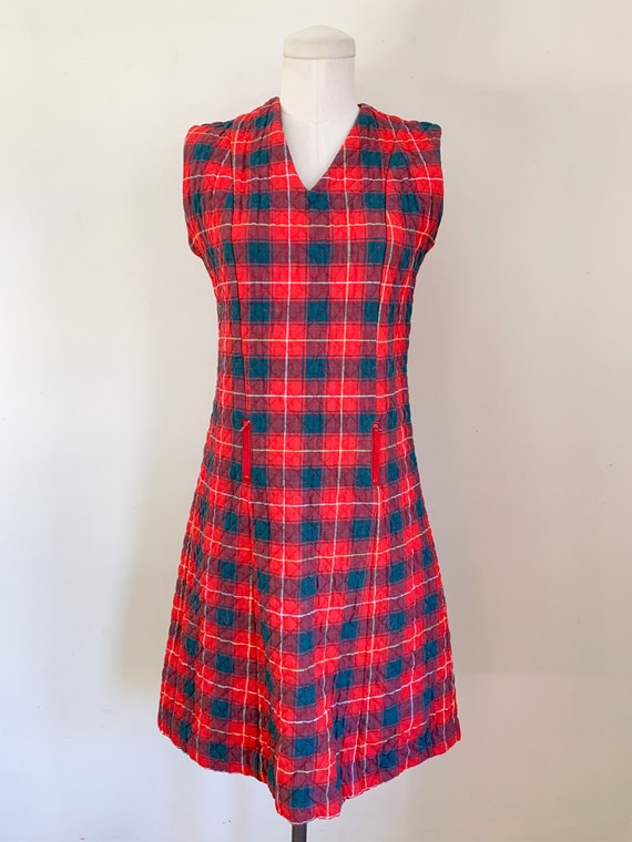 50% OFF...last call // Vintage 1960s Plaid Quilte… - image 2